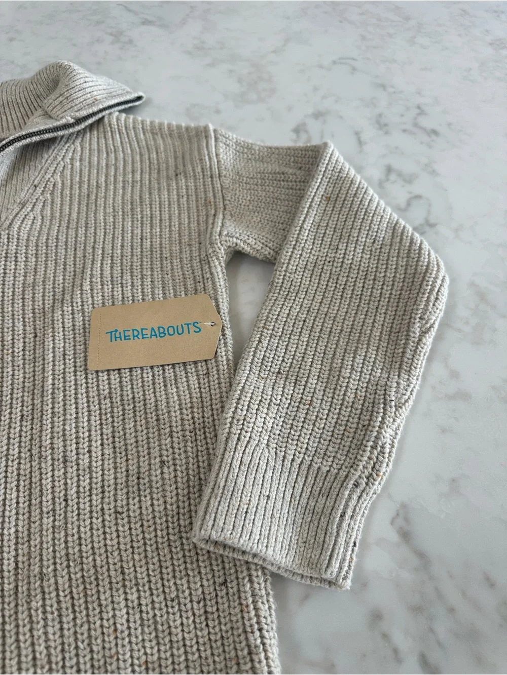 Thereabouts Kids' Half-Zip Ribbed Knit Sweater. Size Small (8)